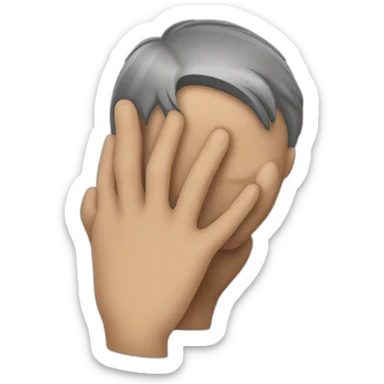 guy double face palm sticker