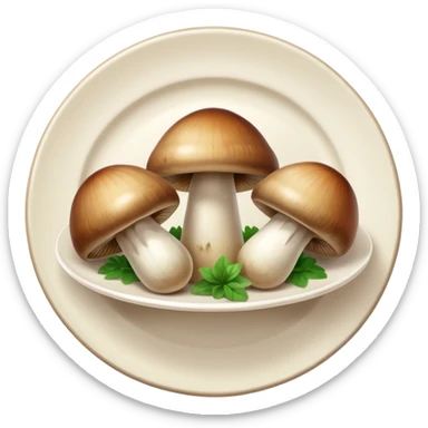 3 champignons on the plat sticker