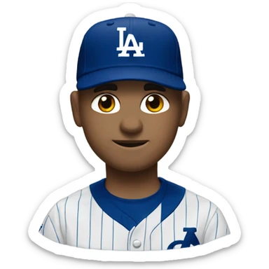Dean Chapman in a dodgers cap sticker