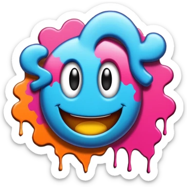 Graffiti painting top wall sticker