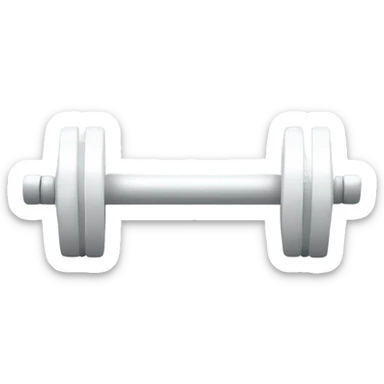 Long dumbbell white gym bar sticker