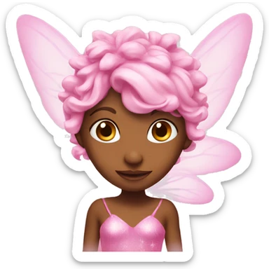 pink christmas fairy sticker