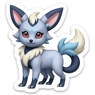 Pastel Absol-Zorua-Umbreon-fusion (full body) sticker