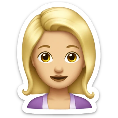 Blonde hair dresser sticker