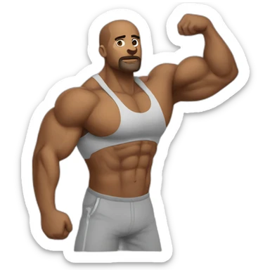 Homem treinando musculação sticker