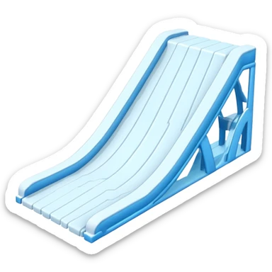 snow jump ramp from top view sticker