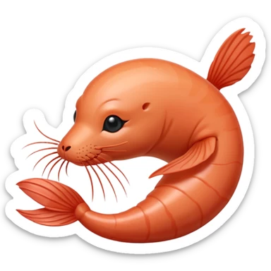 Una foca camarón sticker