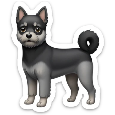 miniature schnauzer schipperke mix sticker