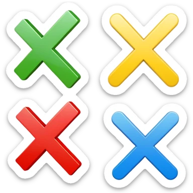 Four basic math operation symbols: plus, minus, multiplication, division sticker