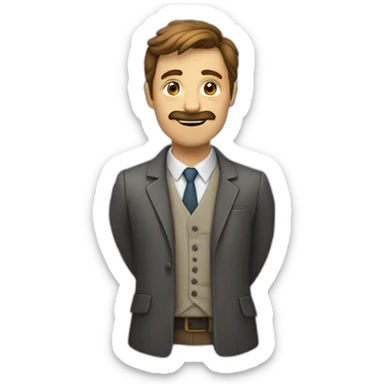 Homme tenant un cœur brisé sticker