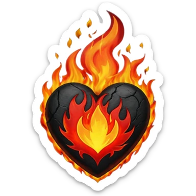 Black Heart of Fire sticker