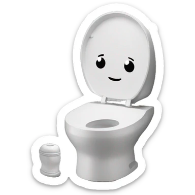 a bidet next to a toilet sticker