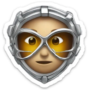 Chrome heart with halo sticker