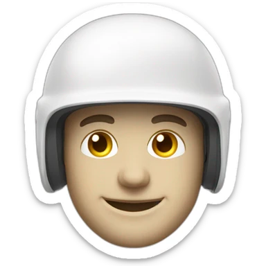 bust of men enginear with white helmet smiling sticker