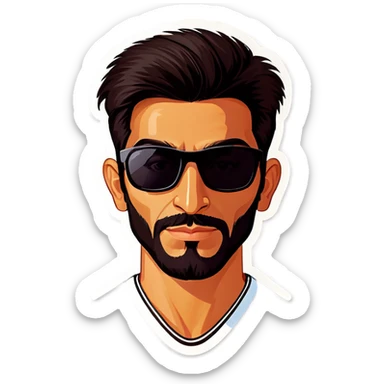 Pakistani in sunglasses  sticker