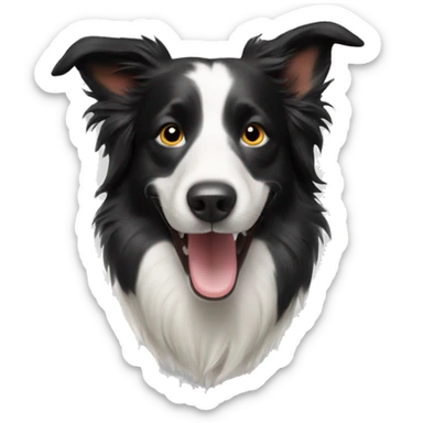 Border collie dog happy sticker