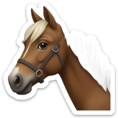 Un cheval qui fait des bisous  sticker