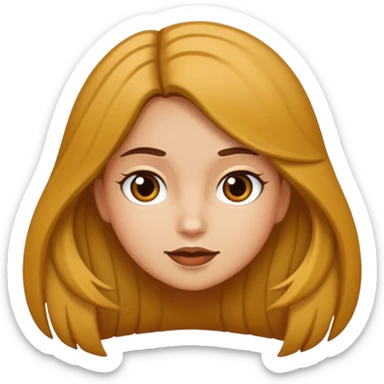 haz a una chica con pelo libro pero medio largo, que sea castaña y de piel clarita  sticker