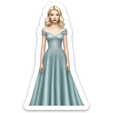 Anya Taylor-Joy diamond dress sticker
