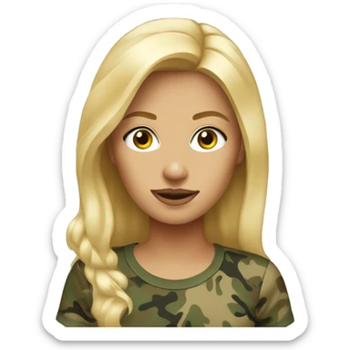 Camo blondie sticker