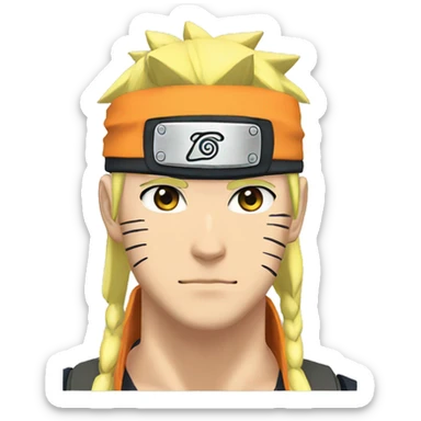 Naruto no forehead band sticker