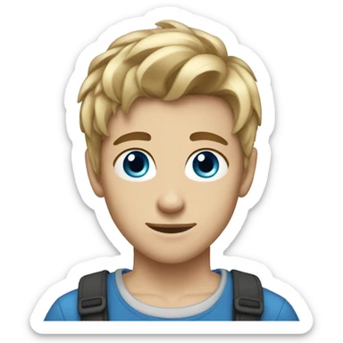 teen boy dirty blonde hair blue eyes cute sticker