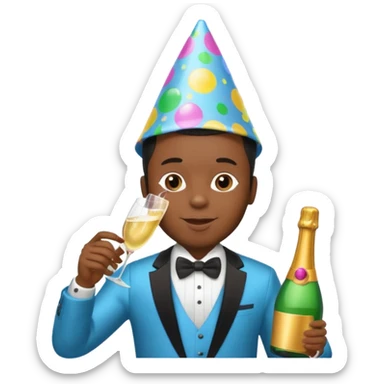 do an emoji of a black guy with baby oil and dyddys parti sticker