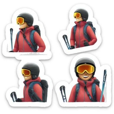 Max skiing in lech sticker