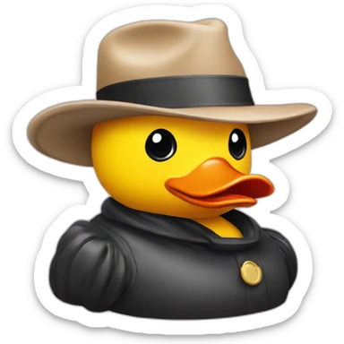 rubber duck with hat sticker