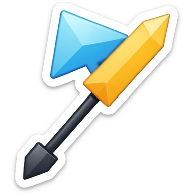 cursor for computer simple one pixelated sticker