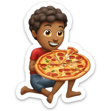 pizza eating pizza sticker