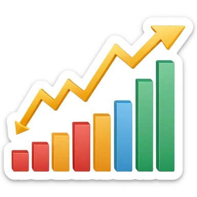 Cash flow with arrow sticker