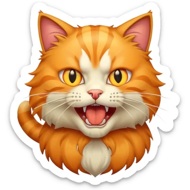 cat attack 12 sticker