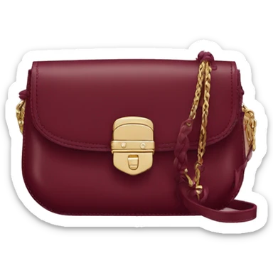 realistic burgundy purse miu miu  sticker