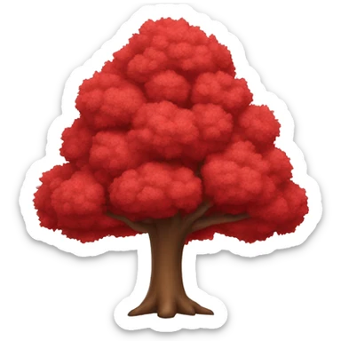 Red tree sticker