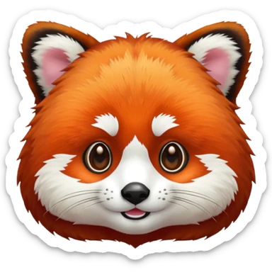 red panda fur, only the fur sticker