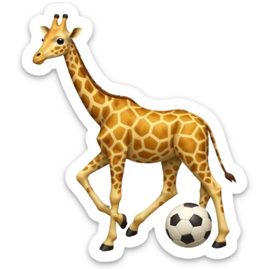 soccer player giraffe sticker