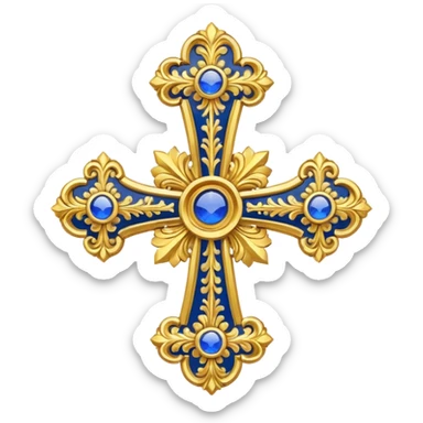 Russian Empire cross sticker