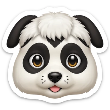 dog white with black face and short hair sticker