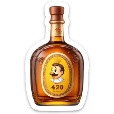 bottle of 52 years Kizlyar brandy sticker