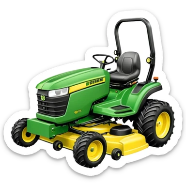 pencil drawing of a john. deer mower sticker