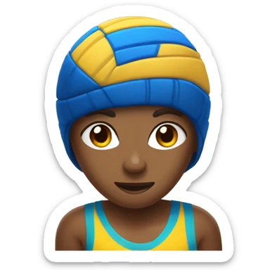 Beach volleyball player sticker