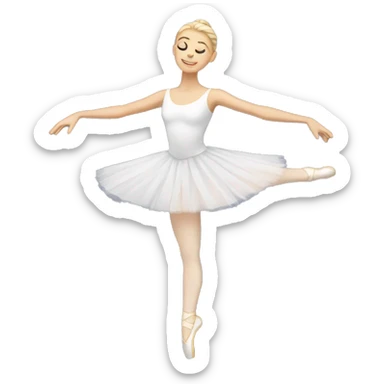 White ballerina dancing sticker