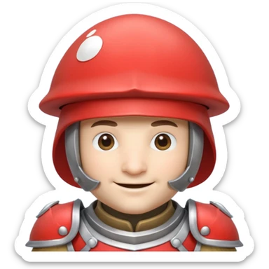 mushroom knight portrait, head and shoulders only, mushroom cap helmet, tiny armor collar, heroic smile, fantasy vibe, 3D cartoon, mobile game icon style, clean background, no text, no watermark
 
 sticker