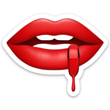 Kiss lipstick mark sticker