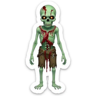 Rotting corpse zombie demons, full body, in the style of your bleeding skull art, full body sticker