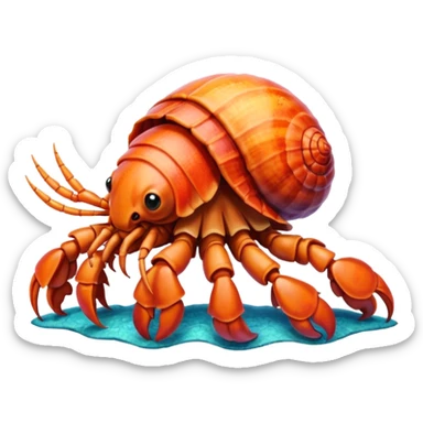 hermit crab sticker