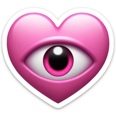 Evil eye pink heart sticker