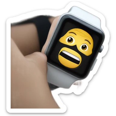 apple watch on the hand sticker