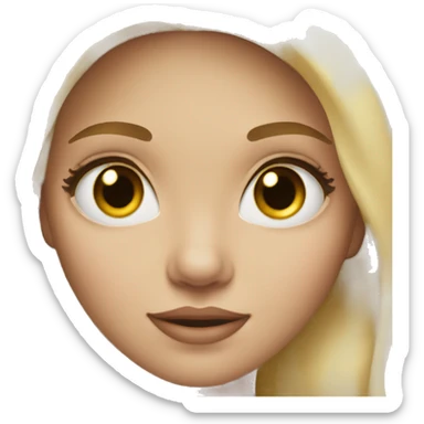 Winter Blonde girl with hazel eyes  sticker